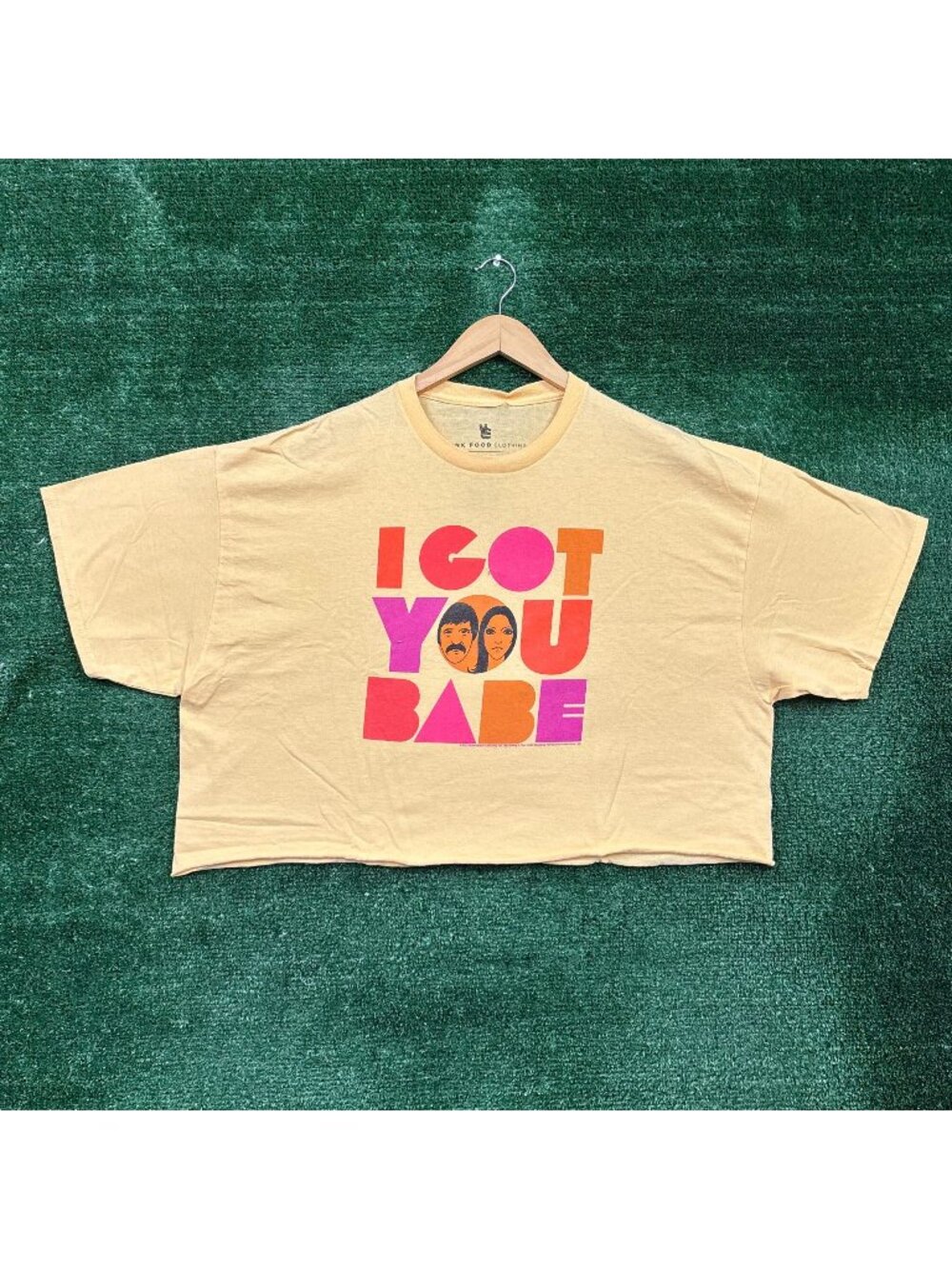 Sonny & Cher I Got You Babe Oversized Crop Top Size Extra Large